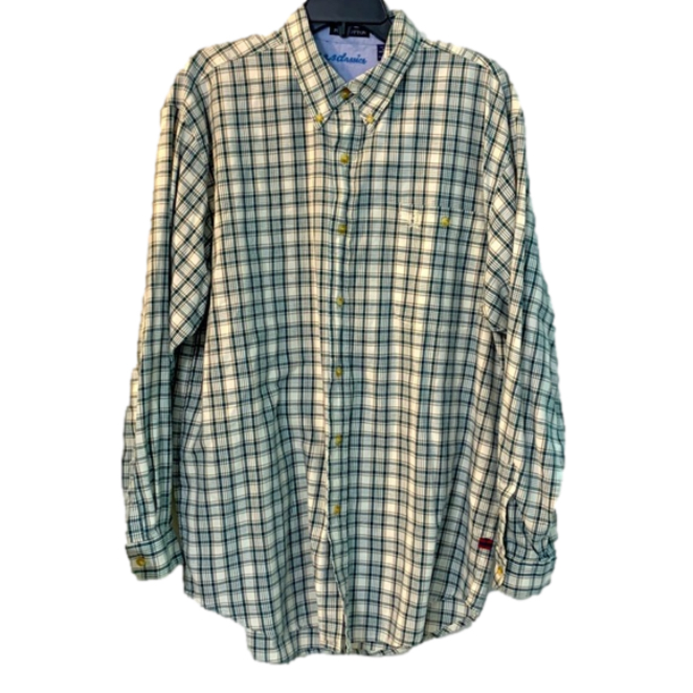 BUGLE Boy BB Classics Cotton Plaid Button Down Shirt Large